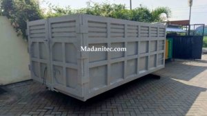 Karoseri dump truck berbahan UNP sistem hidrolik