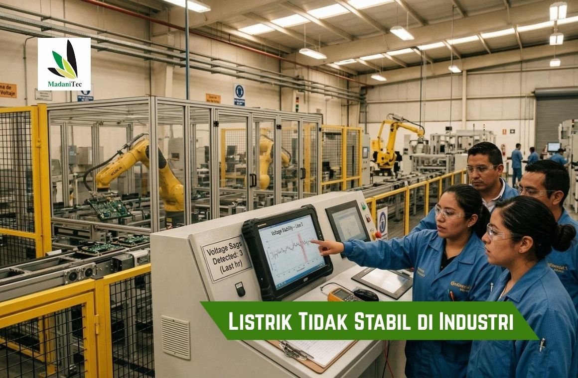 Listrik tidak stabil pada panel dan mesin produksi di industri